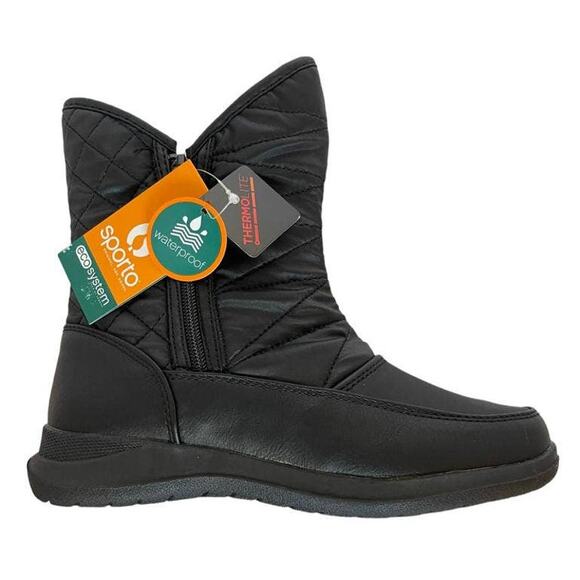 Sporto Women's Water-Resistant Ankle Snow Boots - Faux Leather With Traction Outsole - View #9